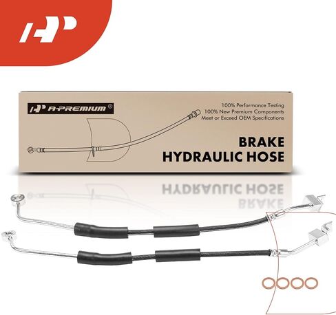 A-Premium Front Passenger Side Brake Hydraulic Hose Compatible with Select Jeep Models - Liberty 2002 2003 2004 2005 2006 2007 - Replace# 52128312AC in Kuwait