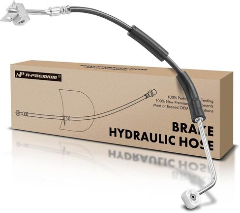 A-Premium Front Passenger Side Brake Hydraulic Hose Compatible with Select Jeep Models - Liberty 2002 2003 2004 2005 2006 2007 - Replace# 52128312AC in Kuwait