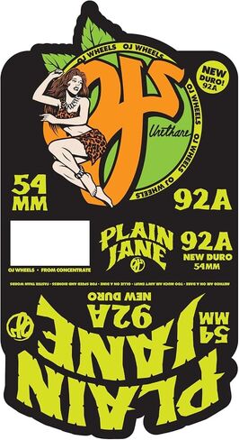 عجلات لوح تزلج OJ 54 مم Plain Jane Jungle Keyframe باللون الأبيض 92a in Kuwait