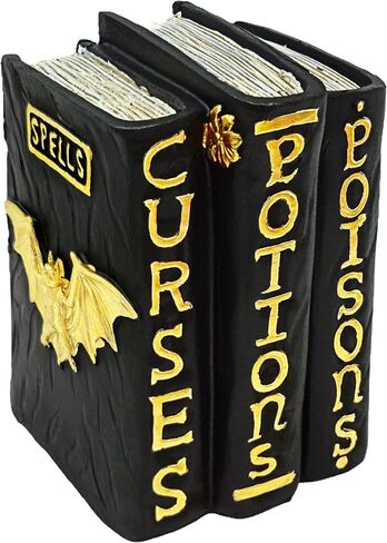 4E's Novelty Resin Spellbook Prop - 5" Hocus Pocus Book of Spells for Halloween Decorations Centerpiece Witch Decor, Small Hocus Pocus Spell Book for Mantle Halloween Tabletop Decor in Saudi Arabia