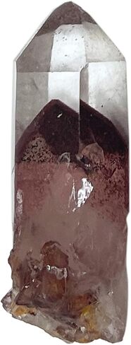 Red Phantom Quartz Crystal Gemstone Mineral Specimen with Perfect Terminations in Saudi Arabia
