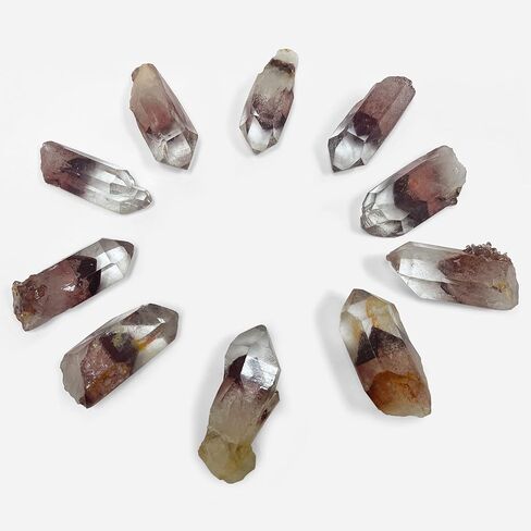 Red Phantom Quartz Crystal Gemstone Mineral Specimen with Perfect Terminations in Saudi Arabia