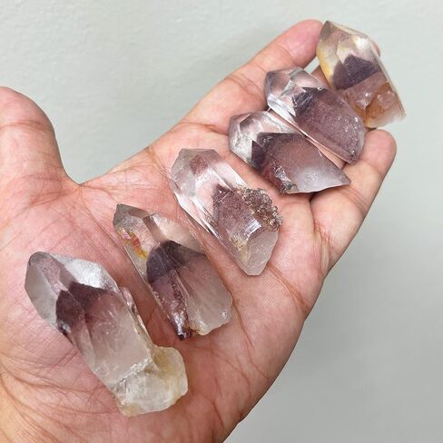 Red Phantom Quartz Crystal Gemstone Mineral Specimen with Perfect Terminations in Saudi Arabia