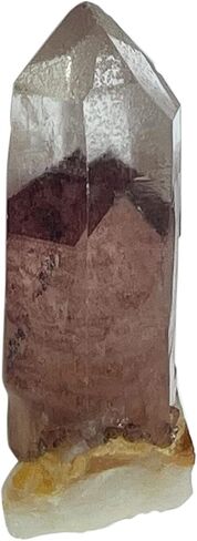 Red Phantom Quartz Crystal Gemstone Mineral Specimen with Perfect Terminations in Saudi Arabia