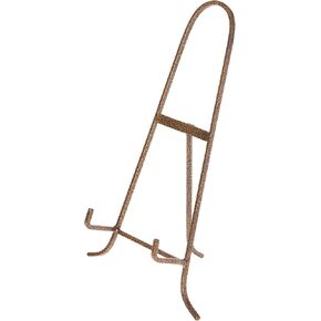 Bard's Antique Gold-toned Wrought Iron Easel, 15" H x 9.25" W x 6.5" D