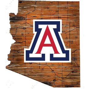 Fan Creations NCAA Arizona Wildcats Unisex Arizona Mini Roadmap State Sign, Team Color, 12 inch