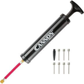 Cannon Sports All-in-One Inflator for Balls & Inflatables, 7 Needles, Extension Hose