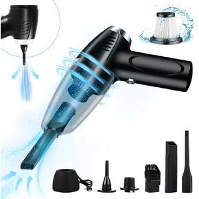 Cordless Vacuum Cleaner, Handheld Vacuum 9000Pa Strong Suction, USB Rechargeable Air Duster with Multi-nozzles and Air Blower for Home, Car, Office, Pet