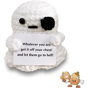 Christmas Positive Potato Doll Birthday Gifts for Women -2PCS Emotional Support Crochet Doll Funny Halloween Cute Room Decor Gifts for Girlfriend/Boyfriend/Men/Mom/Dad/Best Friend