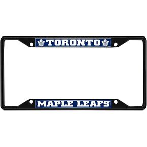 FANMATS 31393 Toronto Maple Leafs Metal License Plate Frame Black Finish