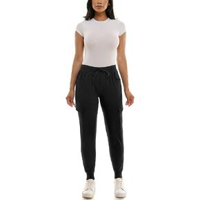 Zac & Rachel Women's Brushed Dty Jogger with Cargo Pcoket and Sectional Leg Detail