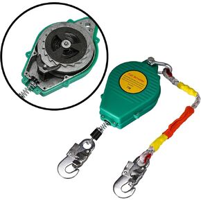 23ft Self Retracting Lifeline 330lbs Fall Arrester Fall Protection Dual Swivels Alloy Steel Hook Flame Retardant Steel Wire Rope in Kuwait