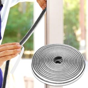 39.4Ft Weather Stripping Door Seal, Self Adhesive Seal Strip for Windows and Door, Weatherstrip for Soundproofing, Windproof, Door Insulation Strip, Gray(SIZE:0.35" Wide x 0.2" Thick)