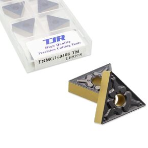 TJR® 10 قطع TNMG 160404 TM LF9218 (TNMG 331) مخرطة كربيد قابلة للفهرسة من مخارط CNC والمخارط القياسية للفولاذ المقاوم للصدأ والصلب والحديد الزهر وغيرها من الآلات المعدنية