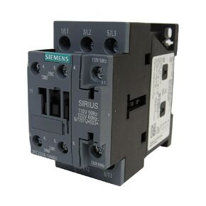 SIEMENS 3RT2028-1AK60 Sirius 3 Pole 38 AMP 120 Volt AC CONTACTOR - 1NO+1NC Auxiliary Contact