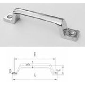 Marine Grade Heavy Duty Stainless Steel Grab Handle with two holes 6-1/4"