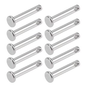 METALLIXITY Clevis Pins (3mmx10mm) 20Pcs, Single Hole Flat Head 304 Stainless Steel Fastener Pin - for Metal Devices, Furniture Installation, Industrial, DIY