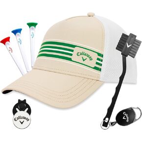 Callaway Unisex Adult Khaki Golf Hat Gift Set, Khaki, 0-8 US
