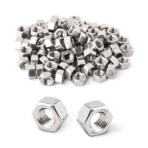 POWERTEC QLN1106 3/8"-16 Stainless Hex Nut – 100 Pack
