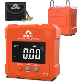 Digital Angle Finder, Rechargeable Magnetic Angle Finder with Backlight & Magnetic Base, Compact Digital Protractor Angle Measuring Tool for Woodworking Construction & Table Saw, Gift for Men