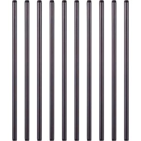 1/2" x 24 " Black Malleable Steel Nipples Fitting, 1/2 Inches Threaded Pipe Nipples, DIY Steampunk Industrial Vintage Style, 10 Pack.