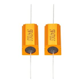 YOKIVE 2 Pcs Aluminum Case Resistor, Office LED Converter Replacement Wirewound Resistance, Great for Daily Use (Gold, 5W 470 Ohm)
