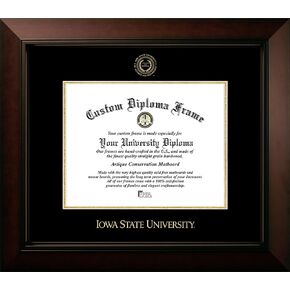 Campus Images Iowa State Cyclones 11w x 8.5h Legacy Black Cherry Gold Embossed Diploma Frame