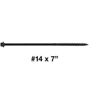 #14 Black Timber/Log/Landscaping Wood Screws (#14 X 7" 50 COUNT)