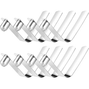8pcs Push Button Spring Clip, Kayak Paddle Spring Clasp Snaps Stainless Steel Spring Button Clips Locking Tube Pins Accessories for Camping Kayak Paddle Tent Pole
