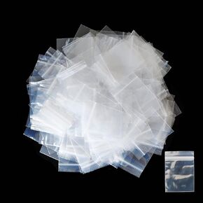 500pcs 2" x 2" Clear Zip Bags, 2 Mil Thick, Small Zip Poly Bags, Reclosable Zip Seal Lock Plastic Bags for Jewelry Parts, Necklace, Ring, Coin, Beads, Pills, Small Items