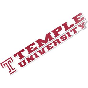 Desert Cactus Temple University Sticker Owls TU Name Logo Vinyl Decal Laptop Water Bottle Car Scrapbook (8 Inch Sticker)