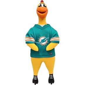 Littlearth NFL Team Rubber Chicken Toy Miami Dolphins