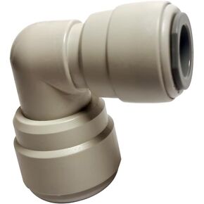 Acetal Copolymer 1/2" x 3/8" Tube OD (12.7mm) Tube Fitting, Reducing Union Elbow Connector,Push to connect for RO water filter system parts (pack of 5)