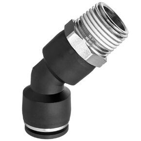 USA SEALING ZUSA-TF-PTC-413 Nylon Push to Connect Tube Fittings Male 45 Degree Elbow: 3/8" Tube 1/2" NPT Male