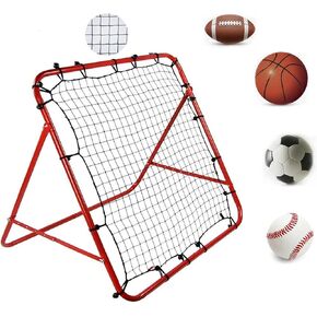Nisorpa 39''x40'' Soccer Training Rebounder Net with 2 Nets Adjustable Football Baseball Rebound Net Perfect for Pitching and Fielding Training