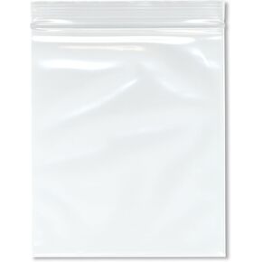 Plymor 6" x 7" (Pack of 100), 4 Mil Heavy Duty Zipper Reclosable Plastic Bags