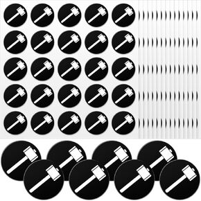 200 Decals Sledgehammer Helmet Award Stickers 1'' Vinyl Baseball Hockey Softball Lacrosse Football Helmet Stickers Self Adhesive Football Helmet Decals