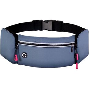 1PCS Running Fanny Pack Waist Bag Reflective Phone Belt Bag Phone Holder Belt with Water Bottle Holder Suitable for Runner Cycling Hiking Accessories (Black)