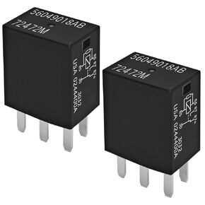 Relay 56049018AB 72472M (Pack of 2) - 30A 12VDC 5-Pin Automotive Relay for Chrysler Dodge Jeep
