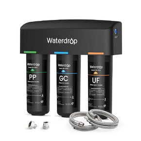 Waterdrop WD-TSA-UF 0.01 μm Ultra Filtration Under Sink Water Filter, Under Sink Water Filtration System-9-Stage Filtration, Reduces Chlorine, Taste and Odor, Fluoride, Advanced USA Tech
