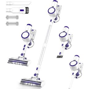 Cordless Vacuum Cleaner, 35KPA Powerful Stick Vacuum with 50min Runtime, Anti-Tangle Vacuum Cleaners for Home, 1.5L Dust Cup, Rechargeable Wireless Vacuum for Hardwood Floor Carpet Pet Hai