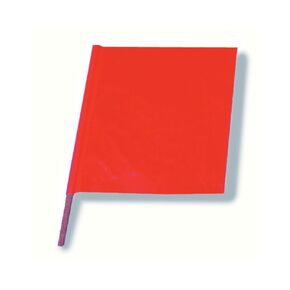 Cortina 03-229-3417 Vinyl Handheld Warning Flag, 18" Width x 18" Height, Red on Orange