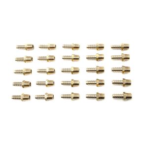 LTWFITTING Brass Fitting Coupler 5/16-Inch Hose Barb x 1/4-Inch Male NPT Fuel Gas Water(Pack of 25)