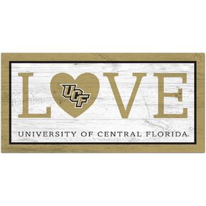 Fan Creations NCAA Central Florida Golden Knights Unisex UCF Love Sign, Team Color, 6 x 12, (C1066-UCF)