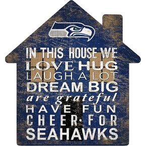 Fan Creations NFL Seattle Seahawks Unisex Seattle Seahawks House Sign, Team Color, 12 inch