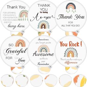 Roowest 12pcs CNA Week Gift Theme Folding Fan 6 Patterns Foldable Handheld Round Fan Thank You Gifts Inspirational Nurse Gifts for Colleagues Employee Office Supplies Party Decorations