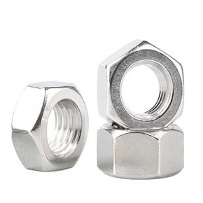 M4 Hex Nuts 304 Stainless Steel 18-8,Lock Nut, Full Thread, Hex Drive,Metric Nuts Fasteners, Bright Finish 50Pcs, Silver