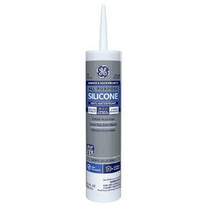 GE All Purpose Silicone Caulk - 100% Waterproof Silicone Sealant, Stronger Adhesion, Freeze & Sun Proof - 10 oz Cartridge, Clear, Pack of 1