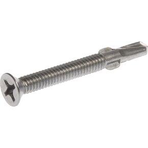 822652 12-24-Inch x 2-Inch Flat Head Phillips Self Drilling Sheet Metal Screw, Stainless Steel, 50-Pack