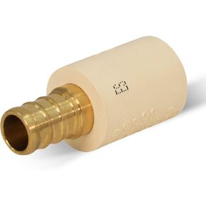 Midline Valve CSDQQG3401-OM 3/4'' PEX Barb x 1" CPVC Adapter Pipe Fitting; No Lead Brass